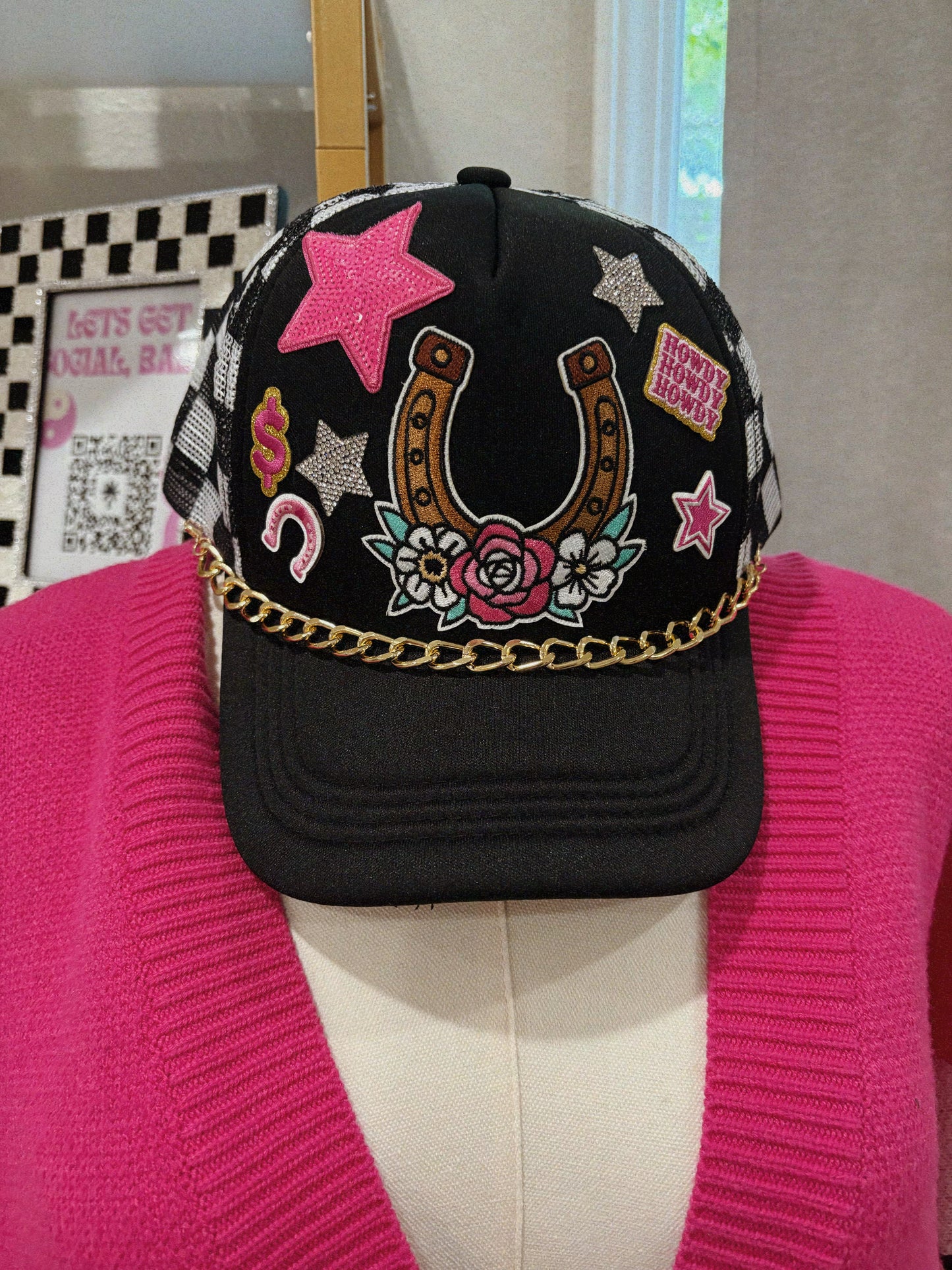 howdy cowgirl trucker hat