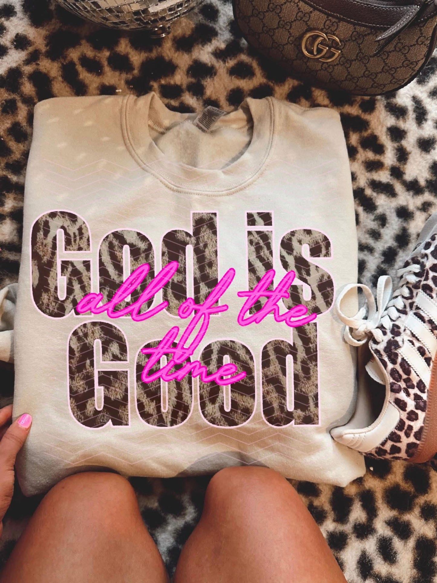 god is good all of the time crewneck